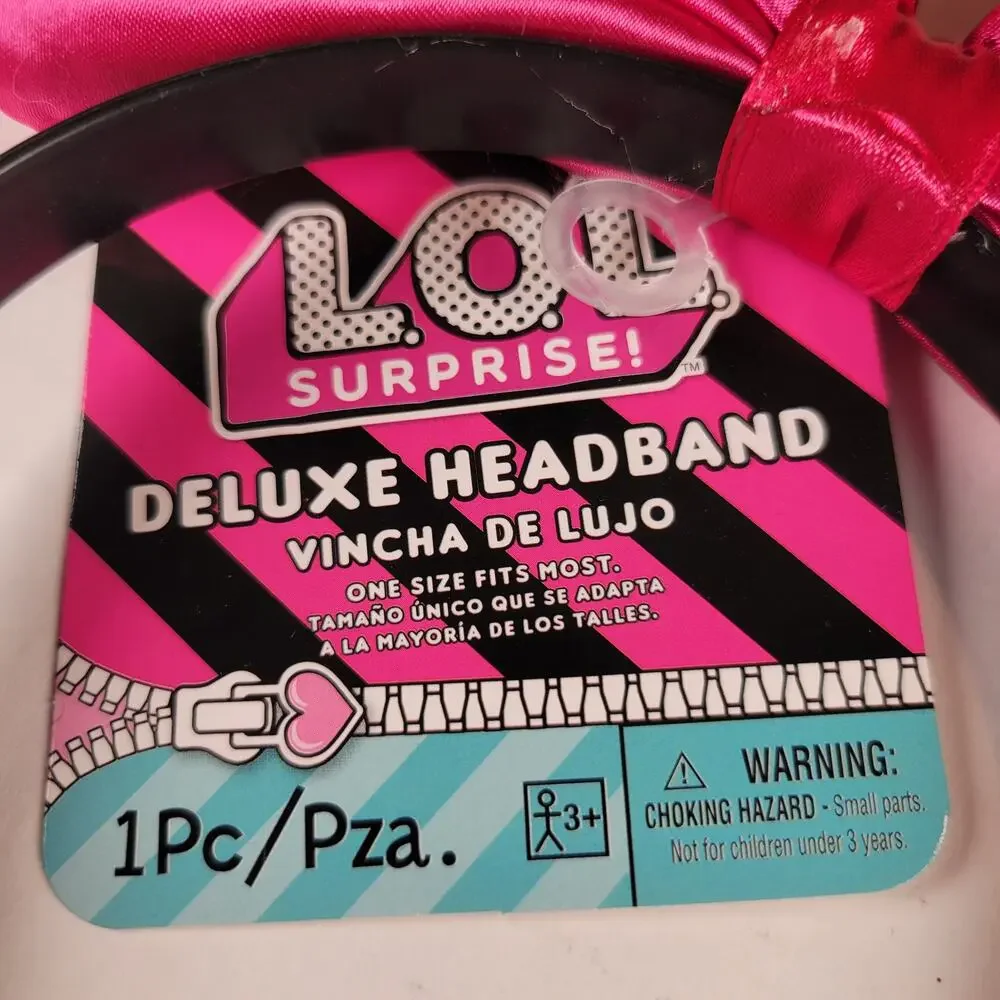 LOL Surprise Deluxe Headband Pink Bow One Size Fits Most Birthday Party